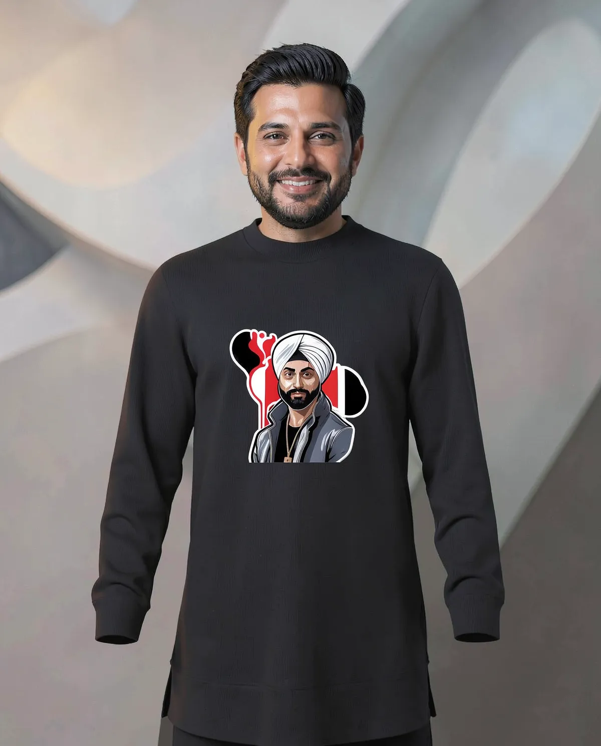 Black Unisex 100% Cotton Sweatshirt – Durable Print Quality 59