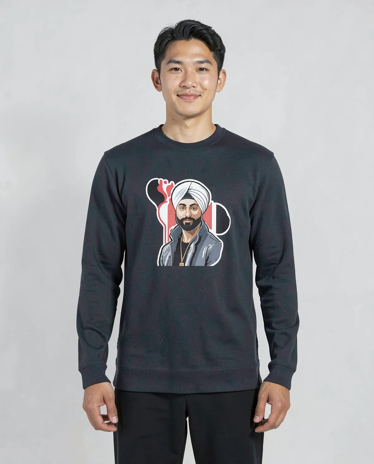 Black Unisex 100% Cotton Sweatshirt – Durable Print Quality 59