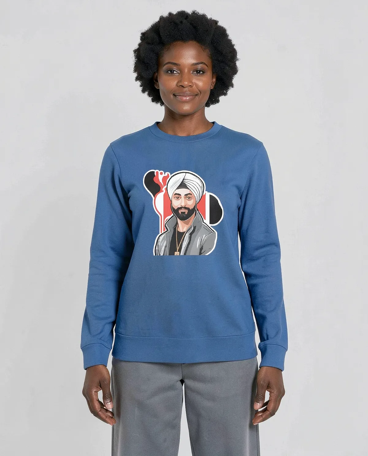 Blue Organic Cotton Sweatshirt – Soft & Sustainable Comfort 0