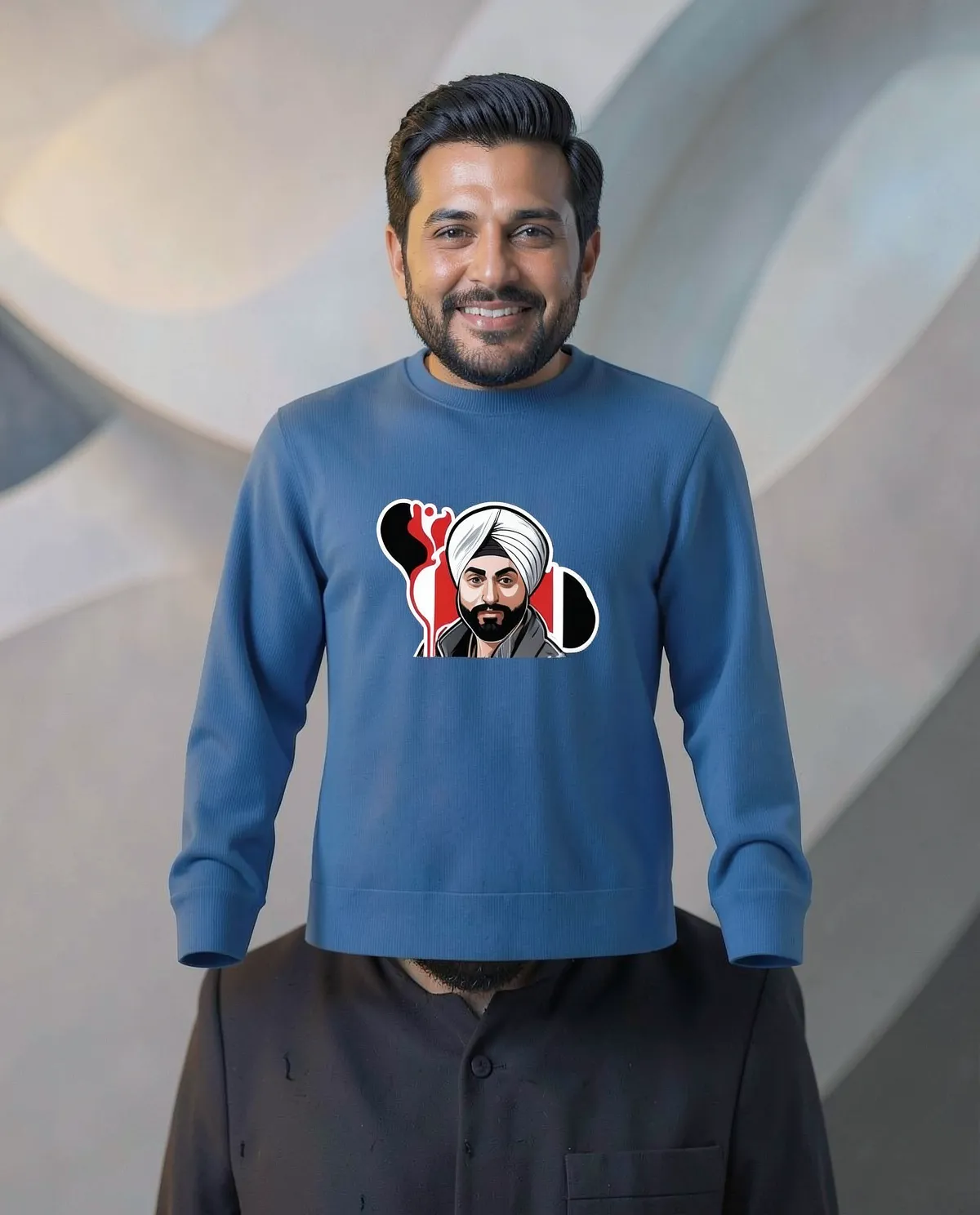 Blue Organic Cotton Sweatshirt – Soft & Sustainable Comfort 59