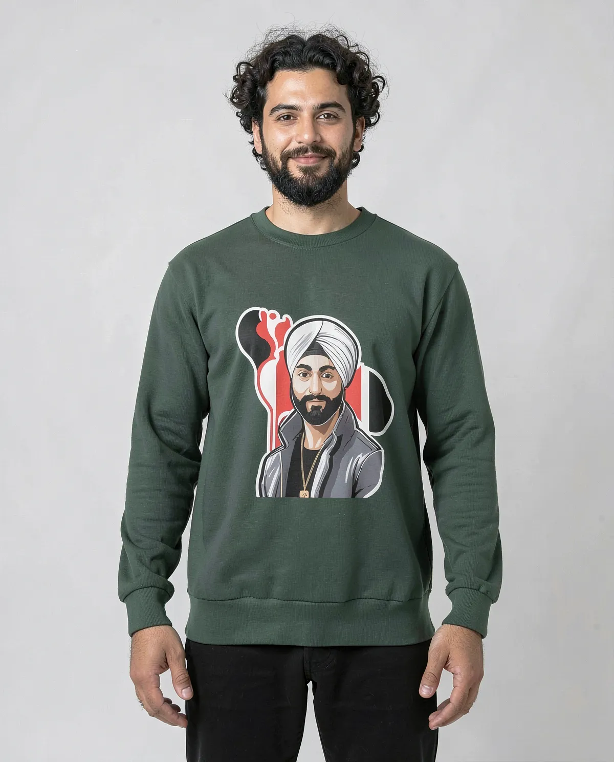 Green Unisex Organic Cotton Sweatshirt with Eco‑Friendly Print 0