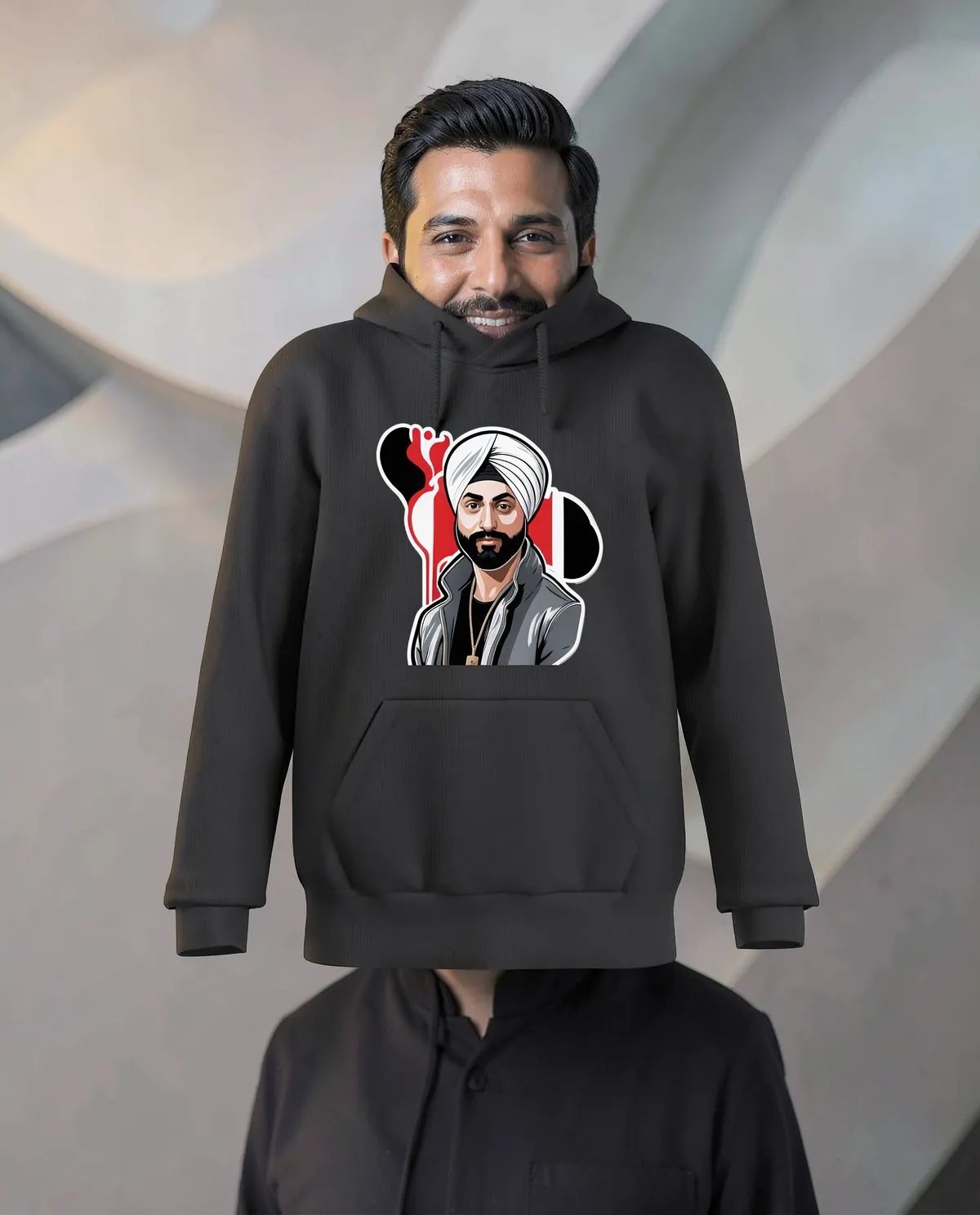 Black Unisex Organic Cotton Sweatshirt – Smooth Print Surface 59