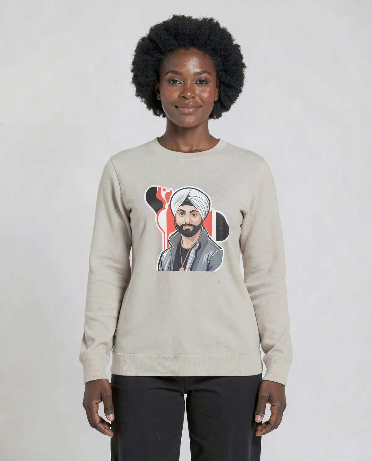 Cream Unisex Sweatshirt Print‑Ready 100% Cotton Comfort 0