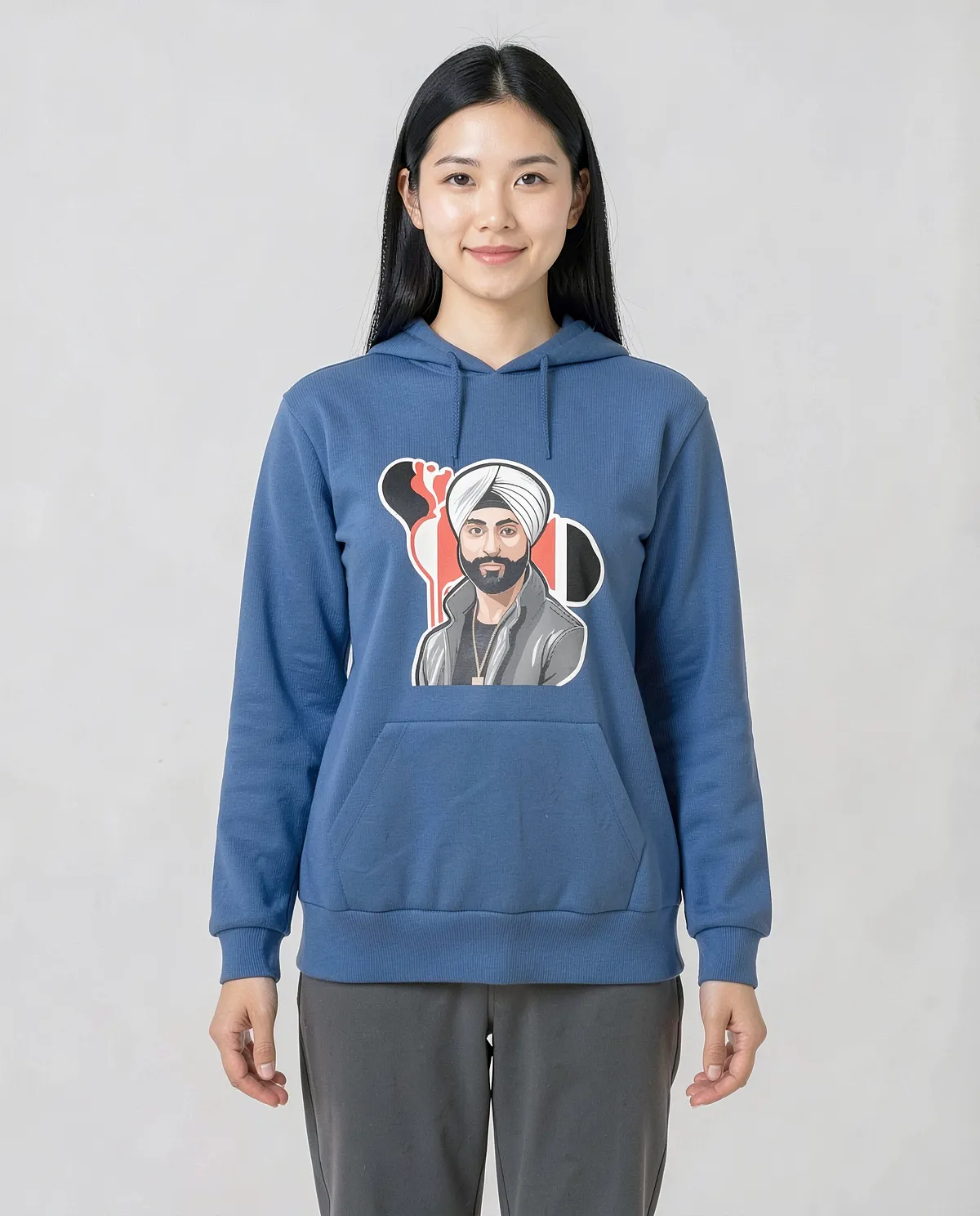 Blue Unisex Organic Cotton Sweatshirt – Soft, Sustainable Comfort