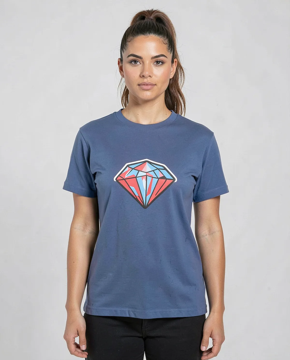Blue Organic Cotton T Shirt Modern Eco Sustainable Comfort 0