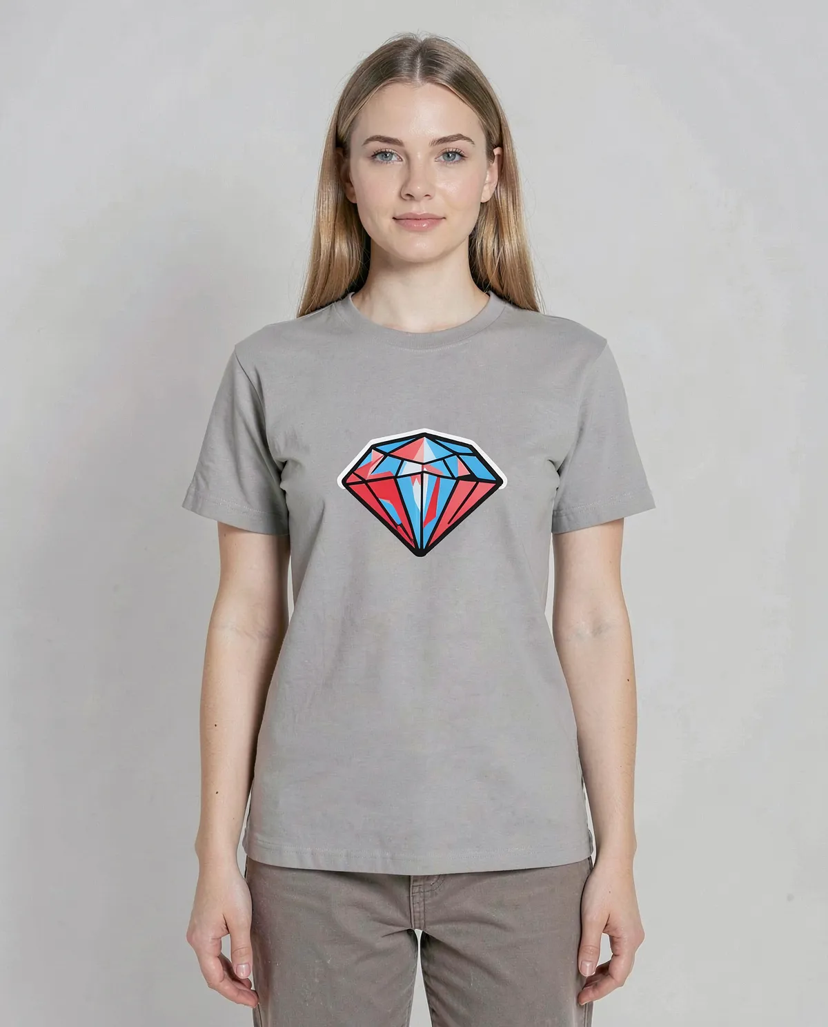 Grey Unisex T‑Shirt Soft Organic Cotton 0