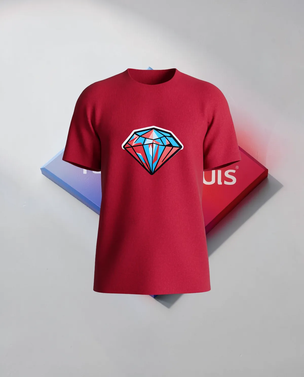 Red T-Shirt with Vibrant Graphic Design 59