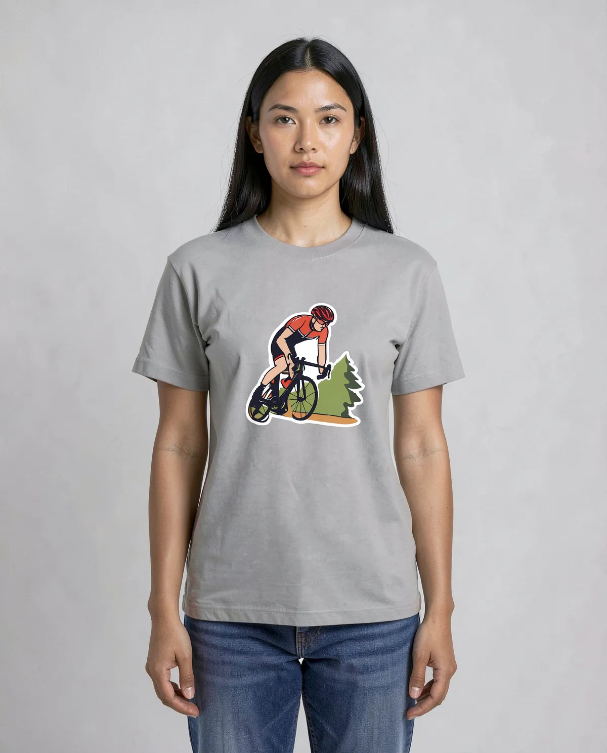 Unique Grey T-Shirt with Abstract Graphic 0