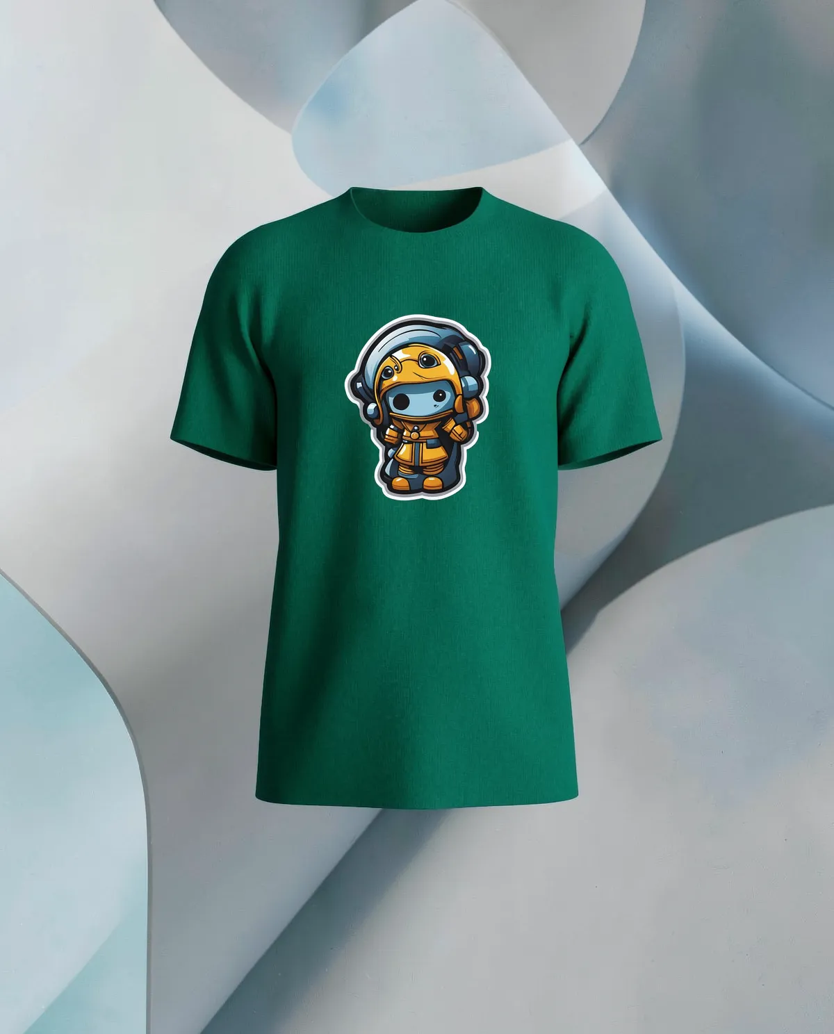 Green Eco‑Sustainable T-Shirt with Minimalist Print 59