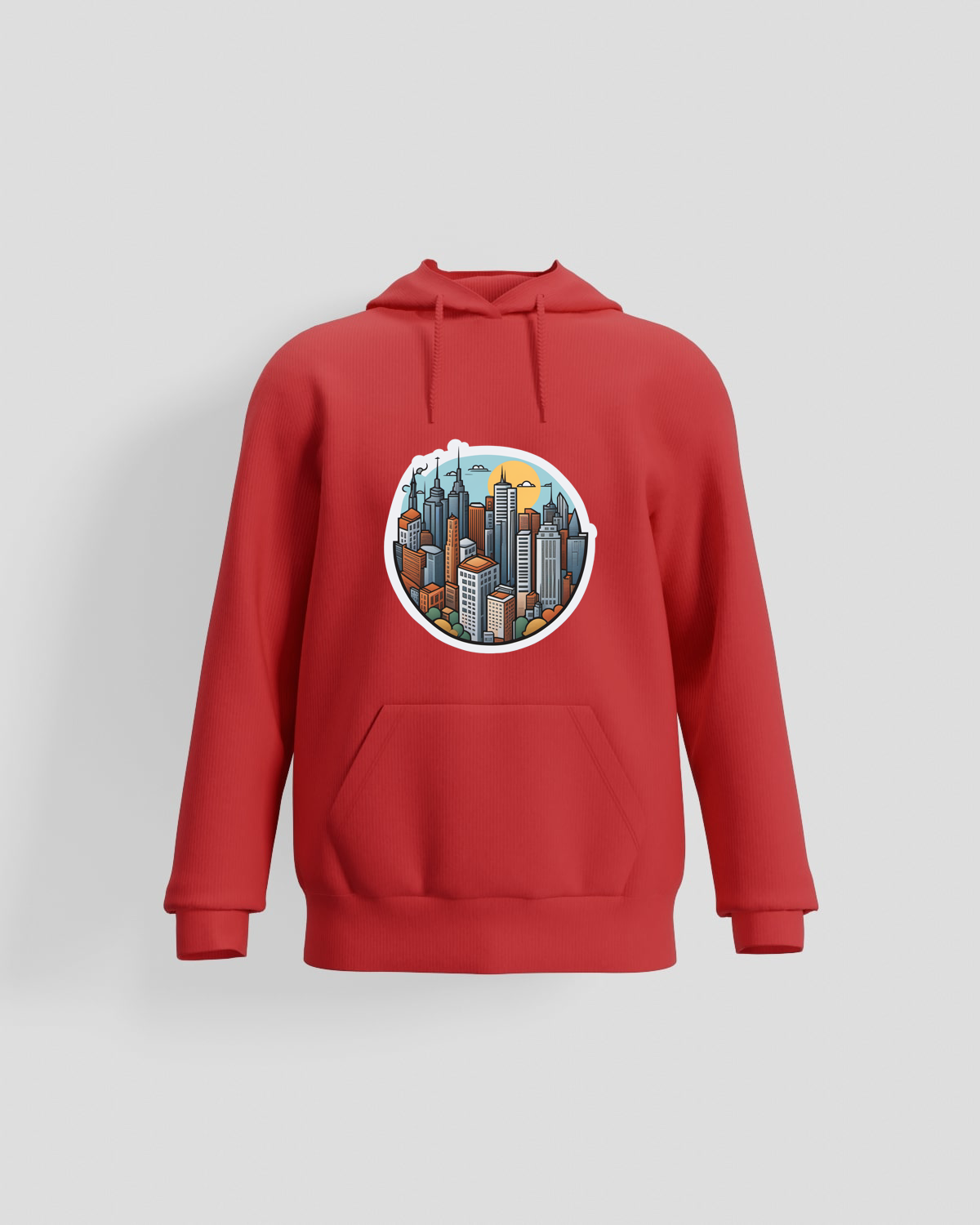 Bold Red Unisex Sweatshirt – Print‑Ready Cotton 59