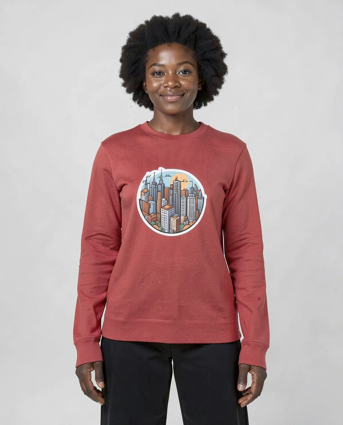 Red Organic Cotton Sweatshirt – Soft & Sustainable 0