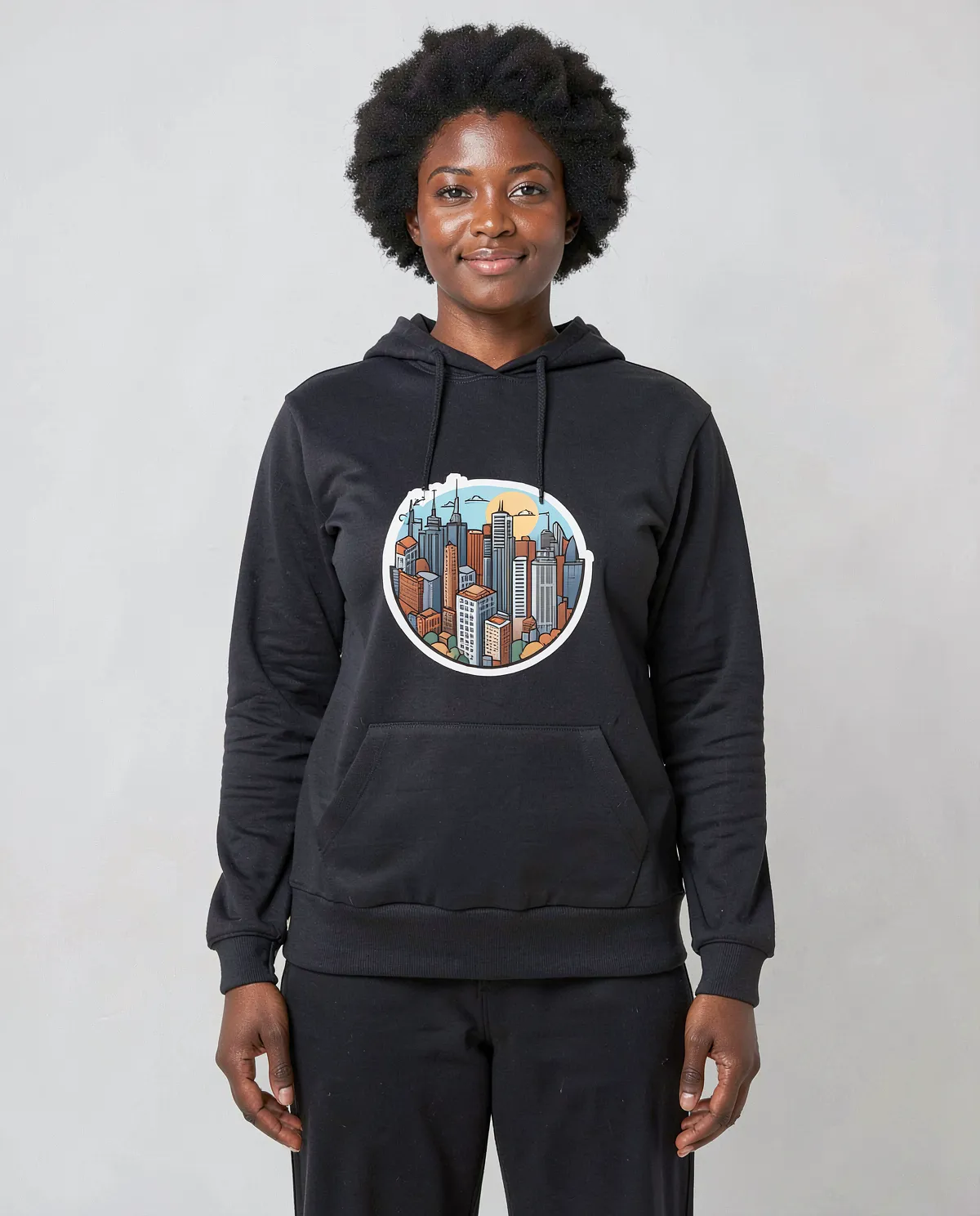 Black Unisex Organic Cotton Sweatshirt – Eco‑Sustainable Comfort 0