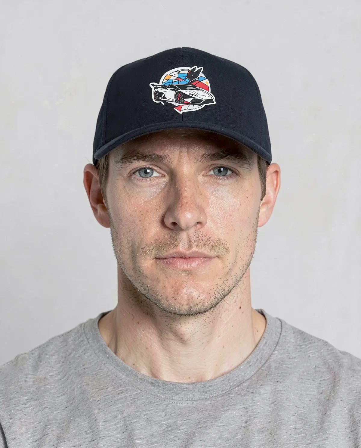 Navy Cotton Cap with Velcro Closure 0