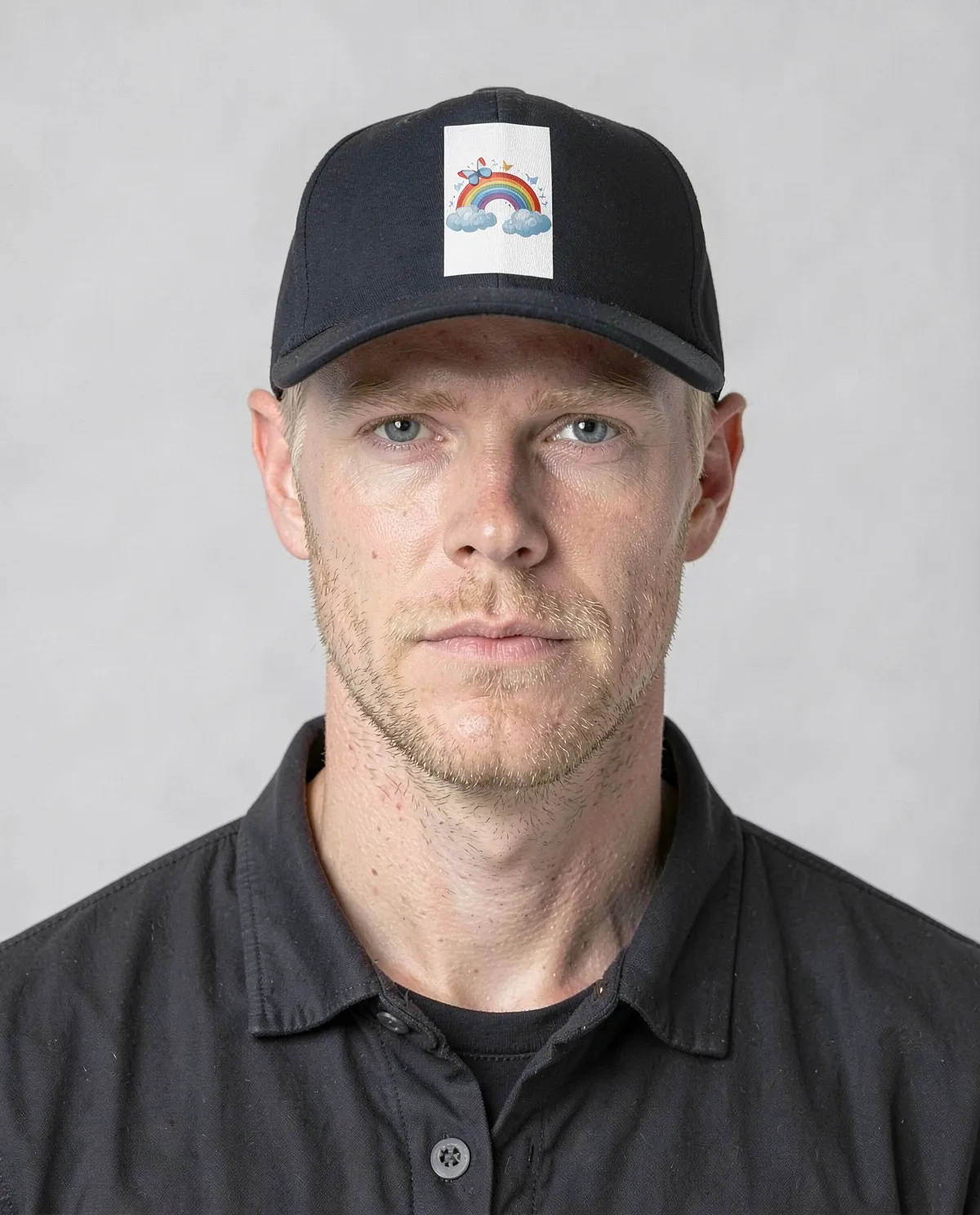 Navy Classic 5‑Panel Cotton Cap with Velcro 0