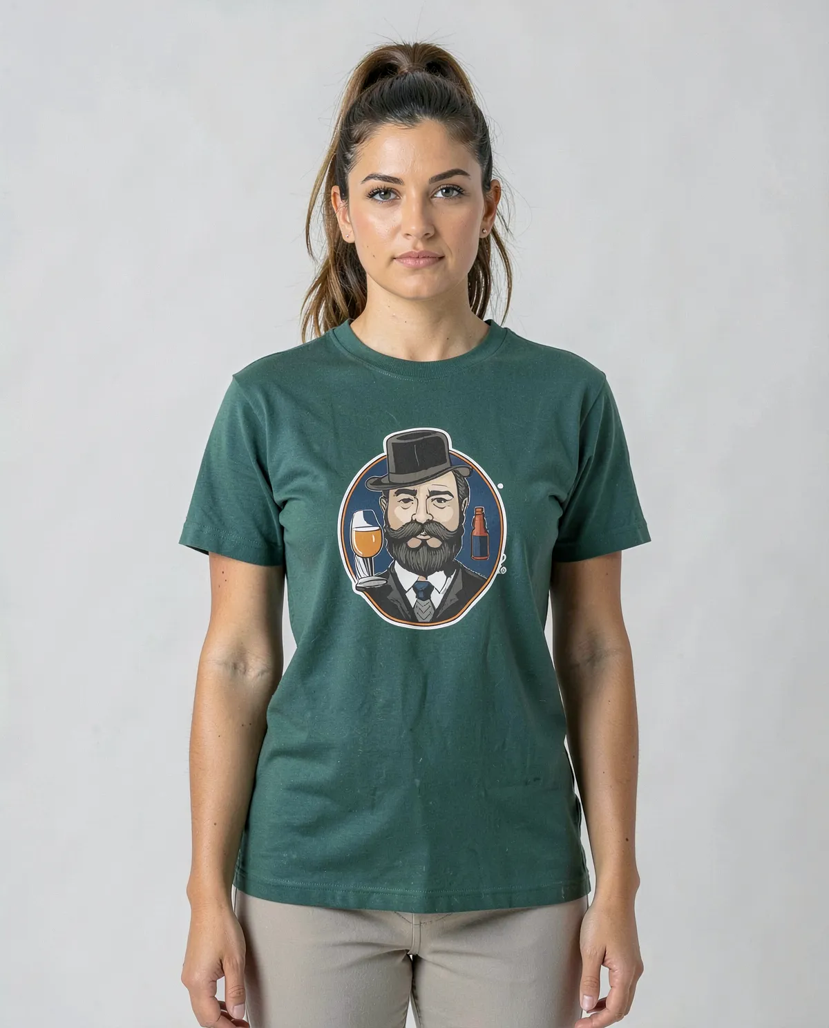 Green Eco‑Sustainable T-Shirt with Bold Minimalist Logo 0