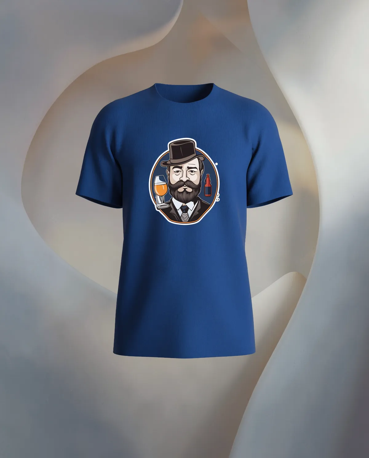 Blue Organic Cotton Crew Neck T-Shirt 59