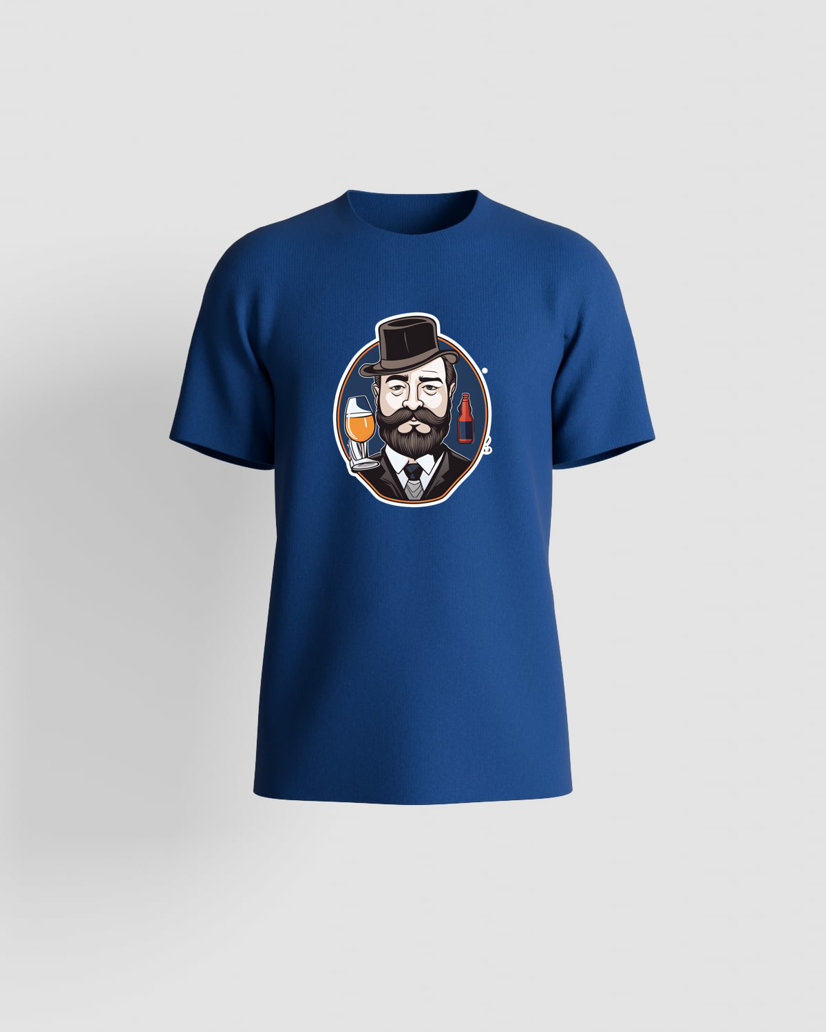 Blue Organic Cotton Crew Neck T-Shirt 59