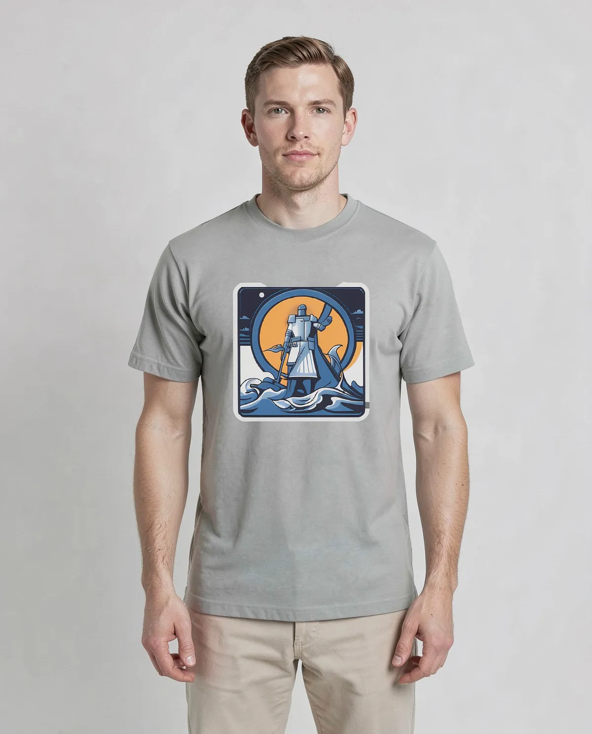 Grey Organic Cotton T‑Shirt, Modern Fit & Eco‑Friendly 0