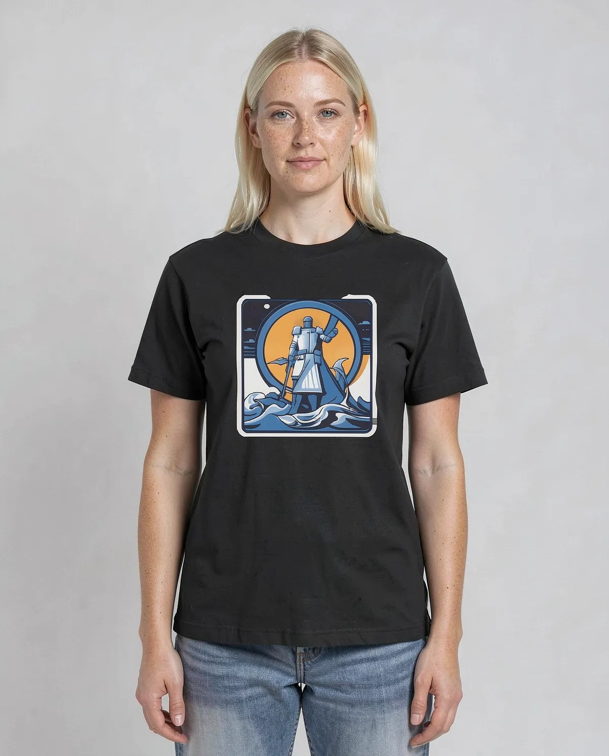 Black Unisex Organic Cotton T-Shirt with Modern Fit 0