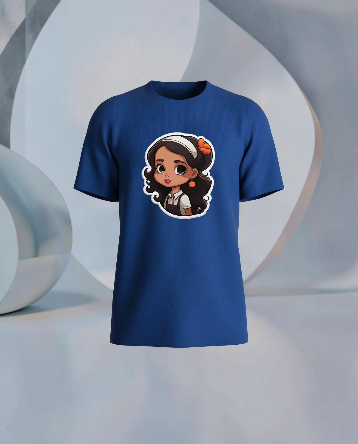 Blue Organic Cotton T-Shirt, Unisex, Modern Fit 59