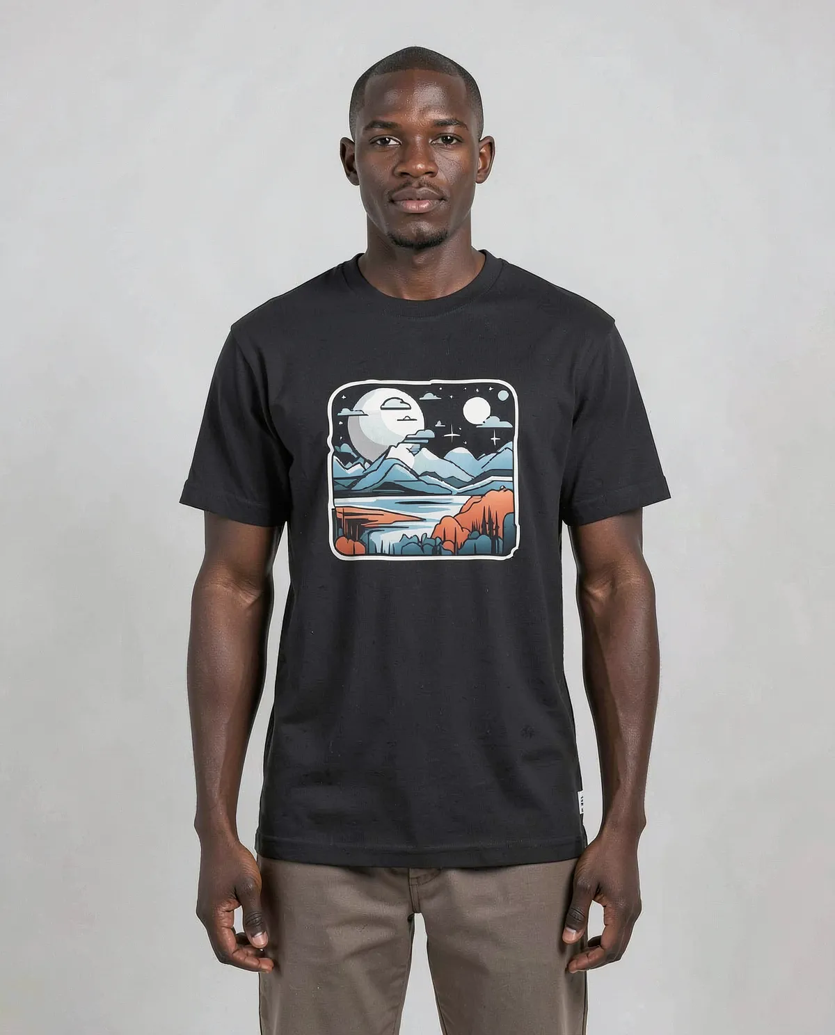 Custom Black T-Shirt with Bold Graphic Design 0