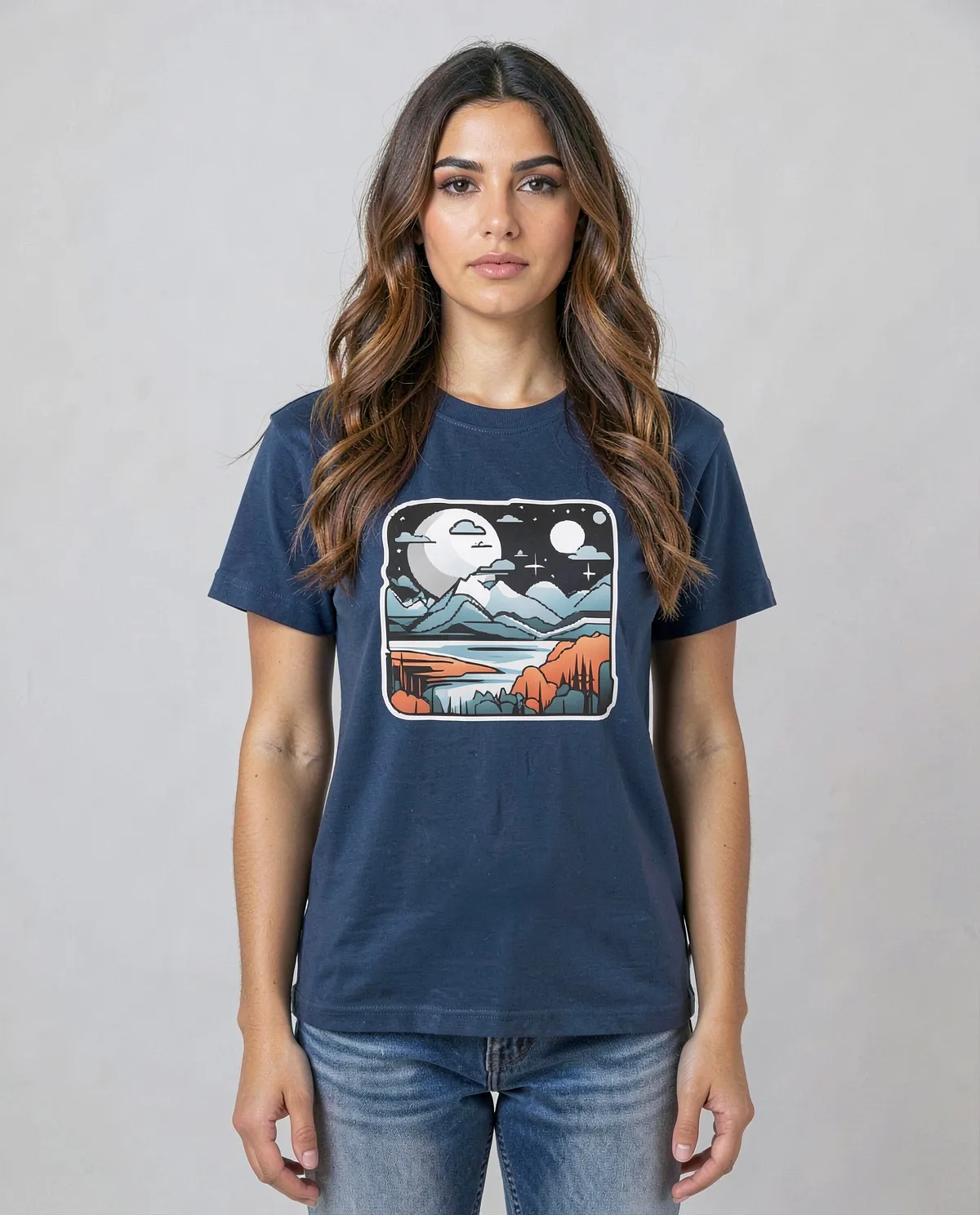 Blue Organic Cotton T‑Shirt – Modern Fit 0