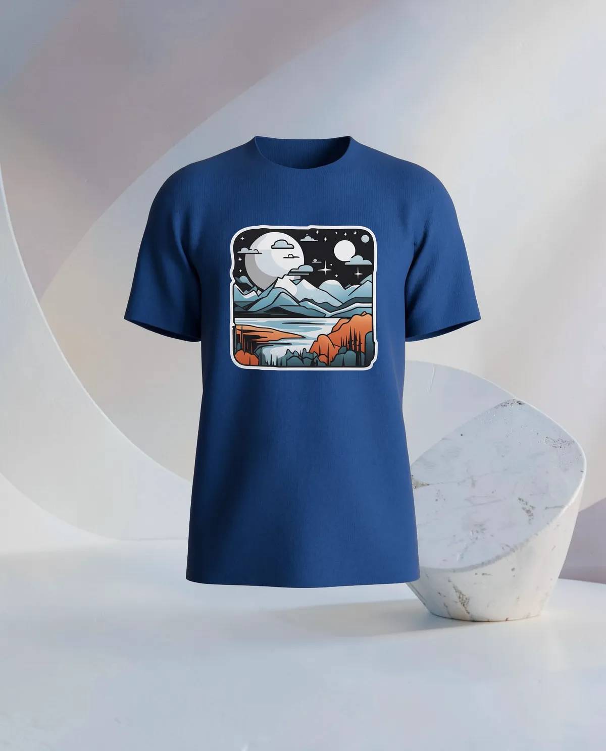 Blue Organic Cotton T‑Shirt – Modern Fit 59