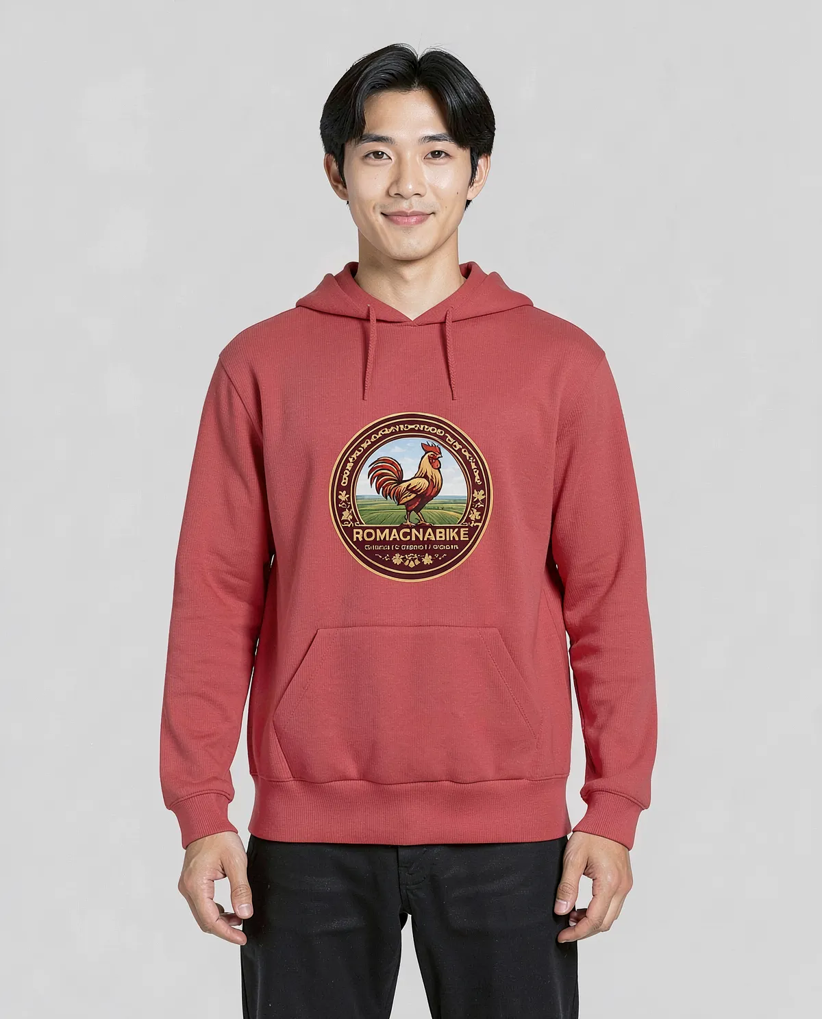 Felpe in cotone organico rosso – Comfort morbido e sostenibile 0