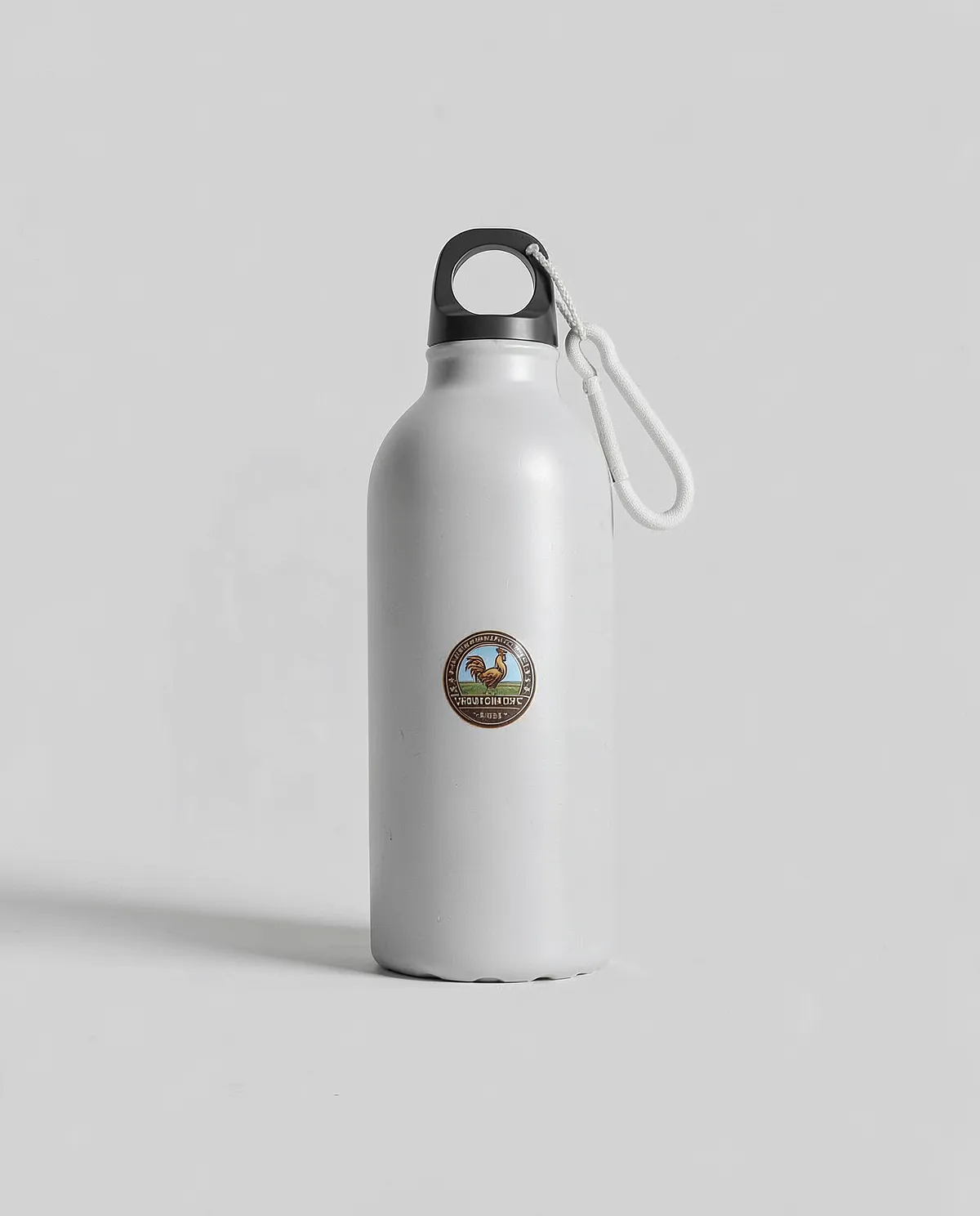 Borraccia in alluminio ecologica con clip a carabina