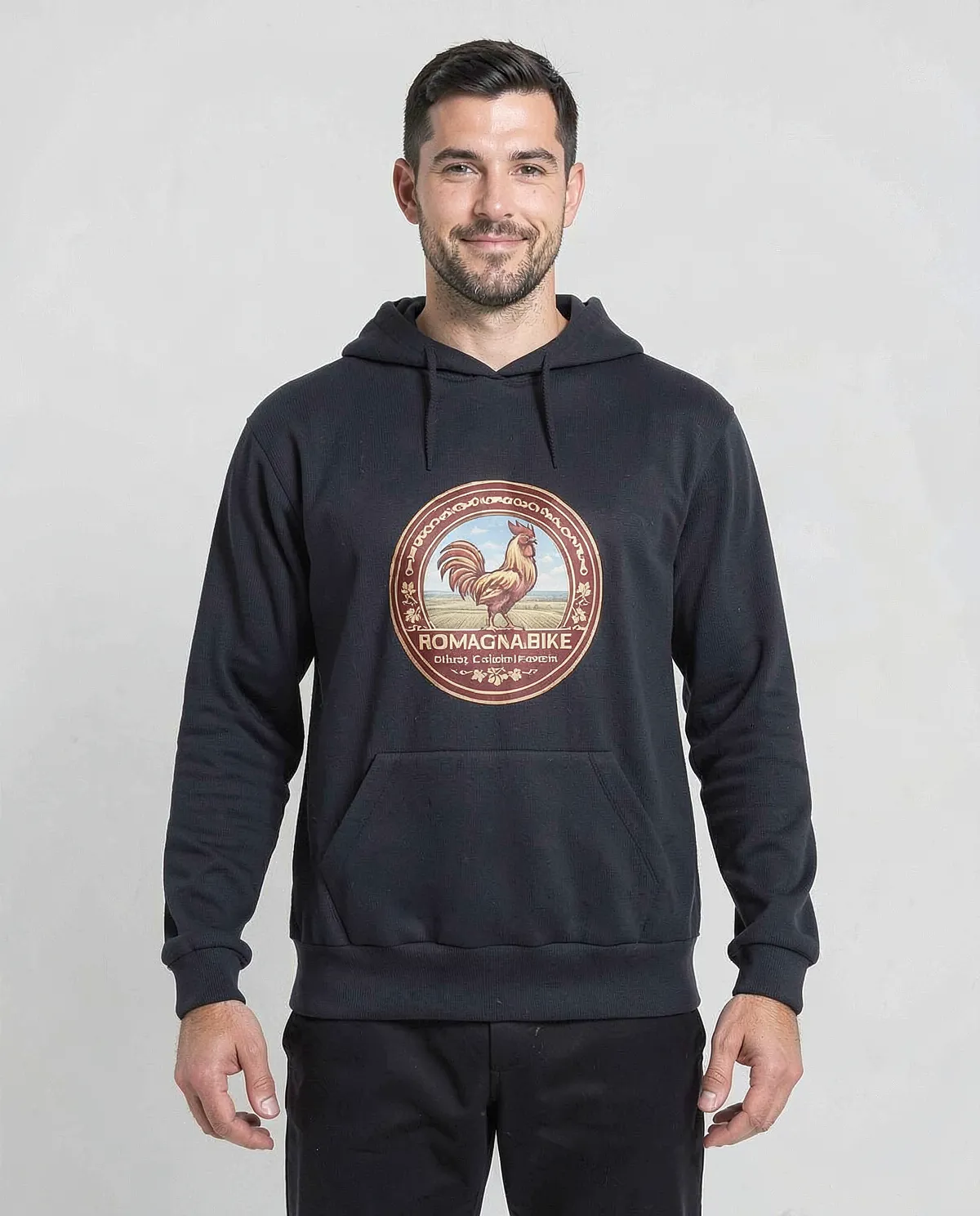 Felpe in cotone organico spazzolato nero – Calda e eco‑friendly 0