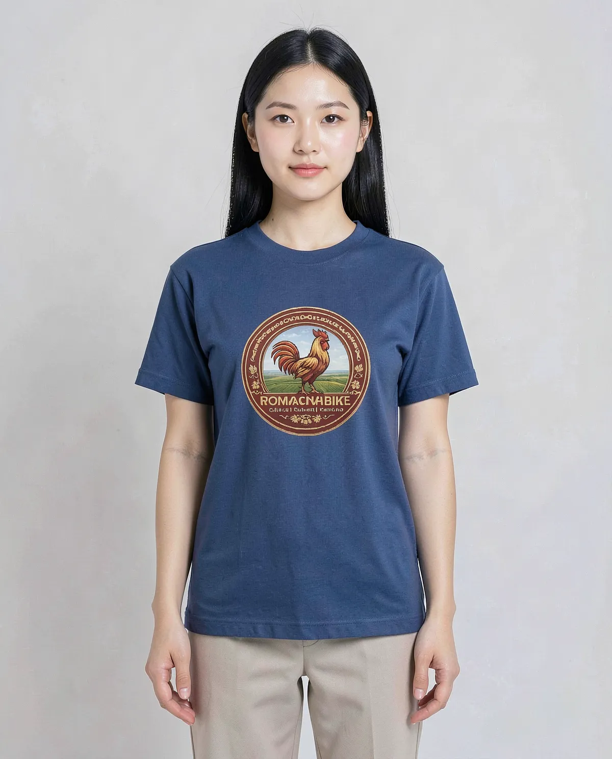 Maglietta unisex eco‑sostenibile blu in cotone organico morbido 0