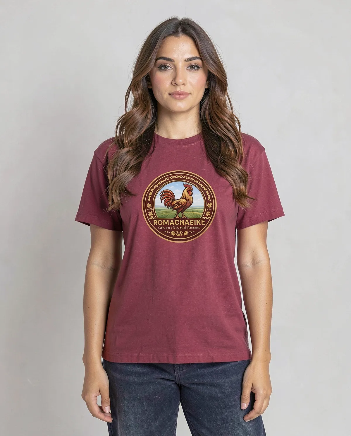 Maglietta rossa con design audace del logo 0