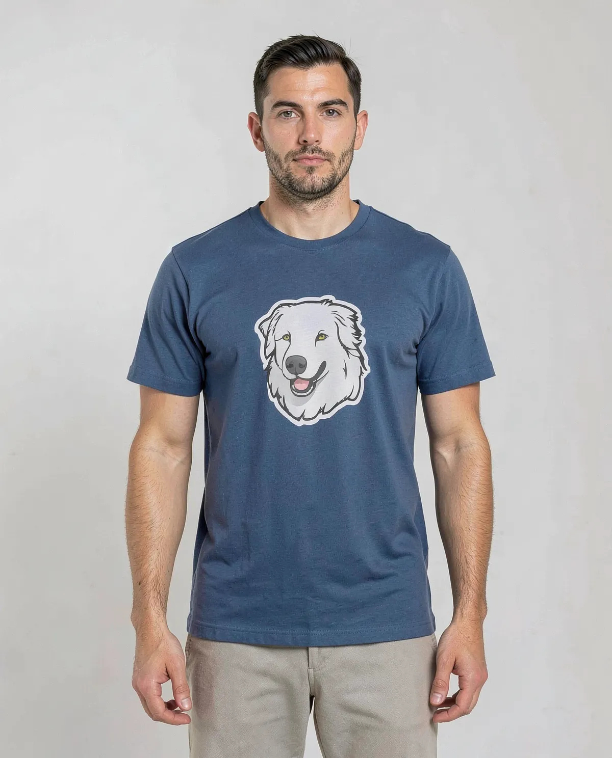 Blue Organic Cotton Unisex T Shirt Modern Fit 0