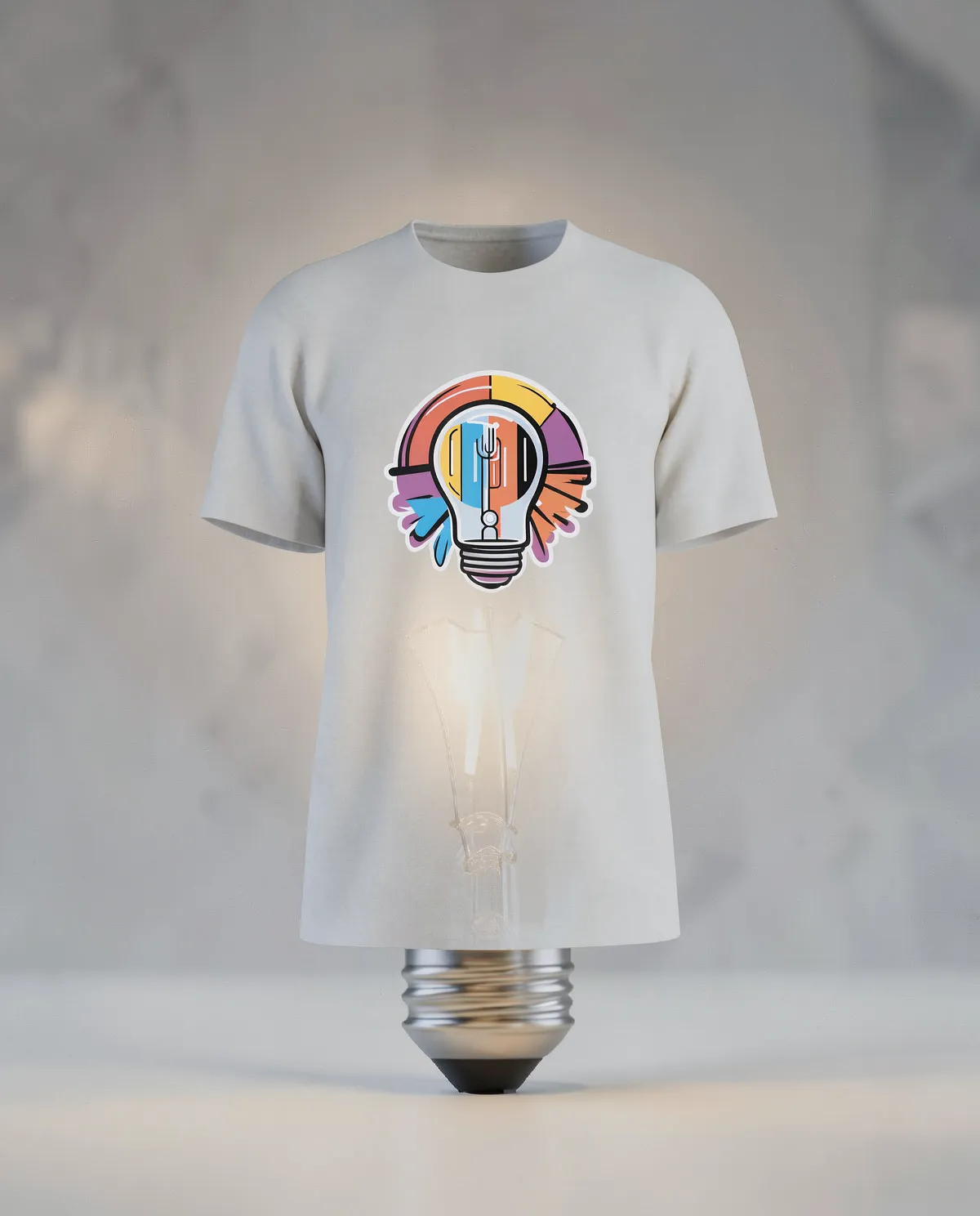 Grey Eco‑Cotton T‑Shirt with Minimalist Design 59