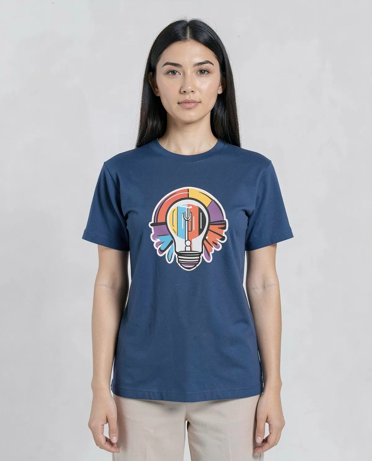 Blue Eco‑Sustainable T-Shirt with Clean Print 0