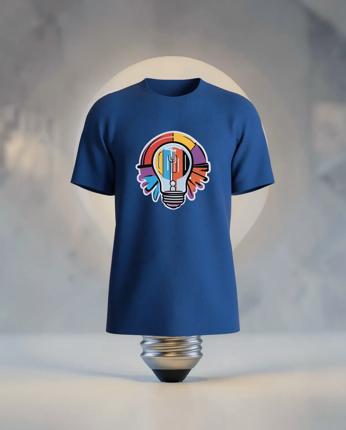 Blue Eco‑Sustainable T-Shirt with Clean Print 59