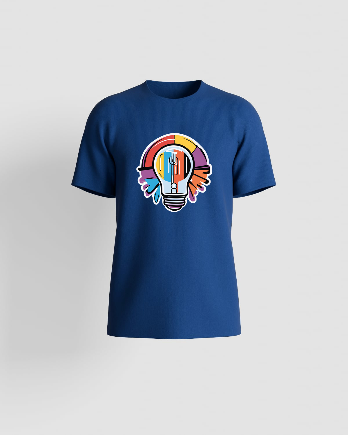 Blue Eco‑Sustainable T-Shirt with Clean Print 59