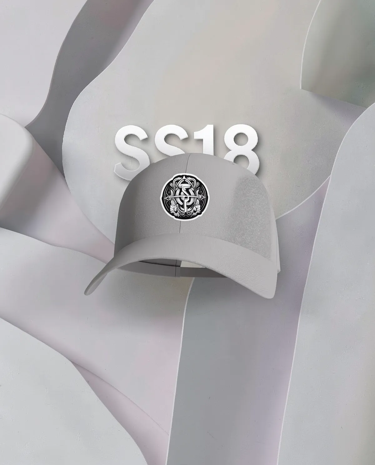 Grey Smooth Front Cap with Velcro Closure 59
