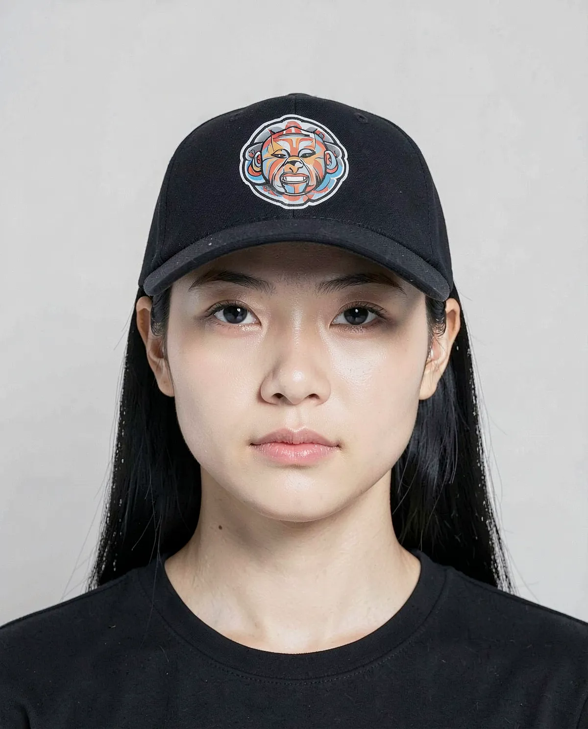 Navy 5‑Panel Cotton Cap with Velcro Closure 0