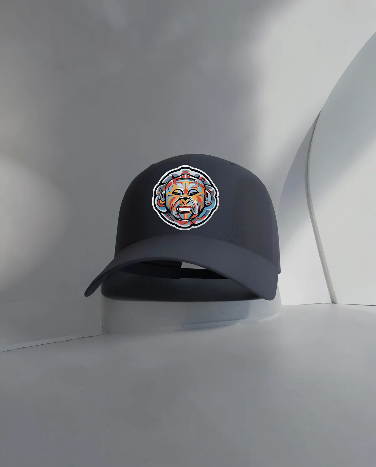 Navy 5‑Panel Cotton Cap with Velcro Closure 59
