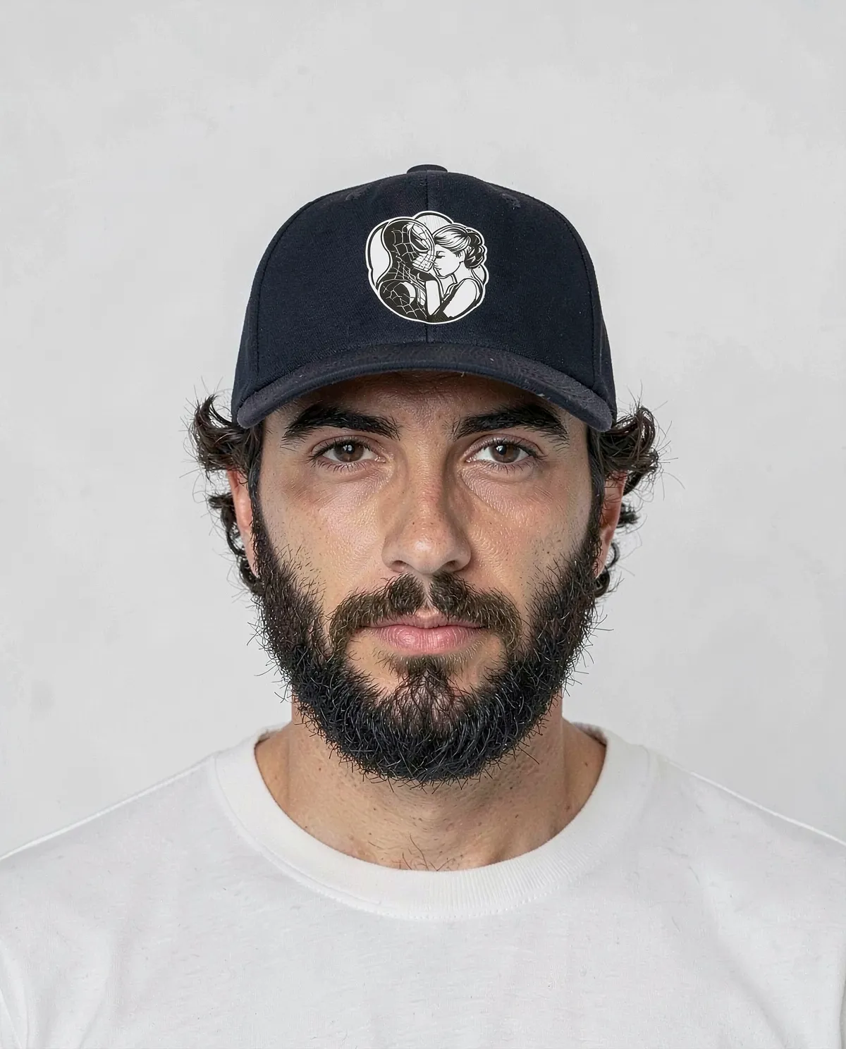 Cappellino navy in cotone regolabile con chiusura a velcro 0