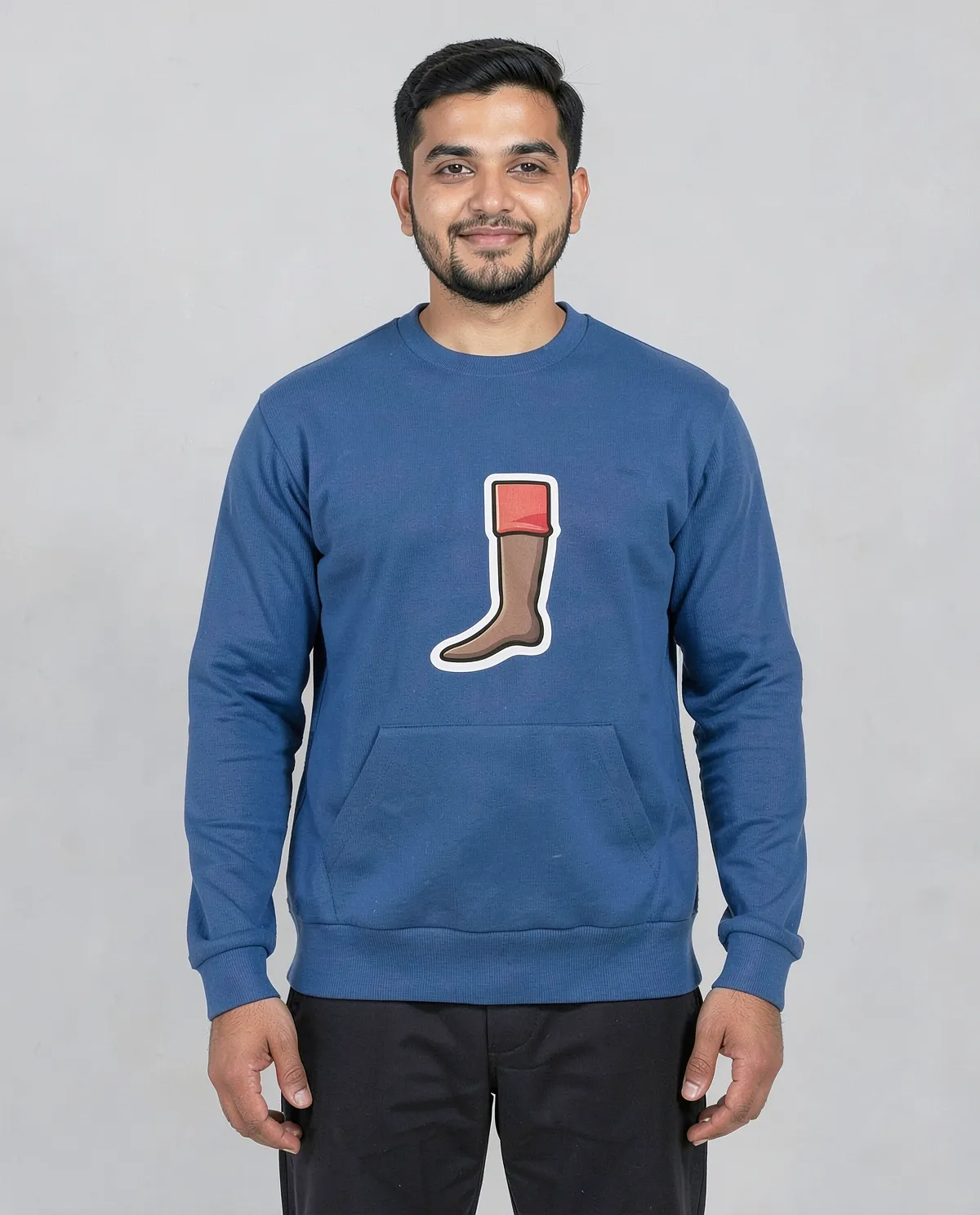 Blue Unisex Sweatshirt – Soft Organic Cotton Comfort 0