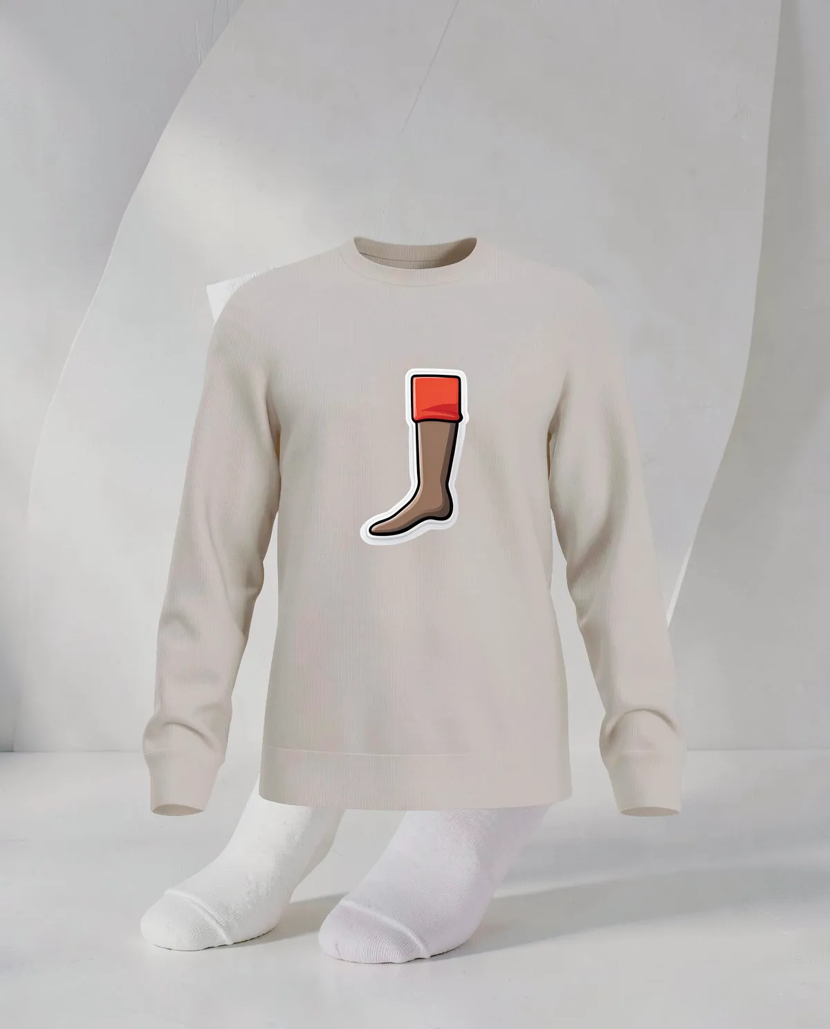 Cream Unisex Cotton Sweatshirt – Print-Ready & Comfortable 59