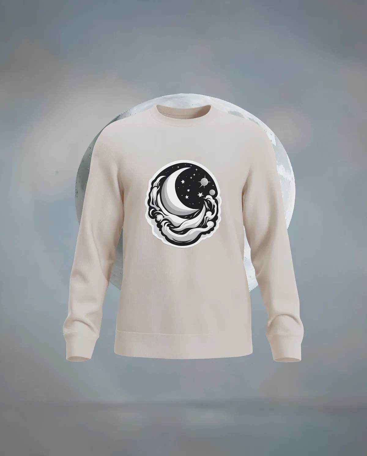 Cream Unisex Organic Cotton Sweatshirt – Soft & Sustainable Comfort 59