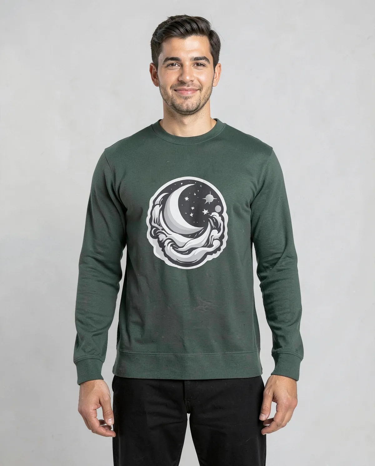 Green Eco Sustainable Unisex Sweatshirt with Vibrant Print 0