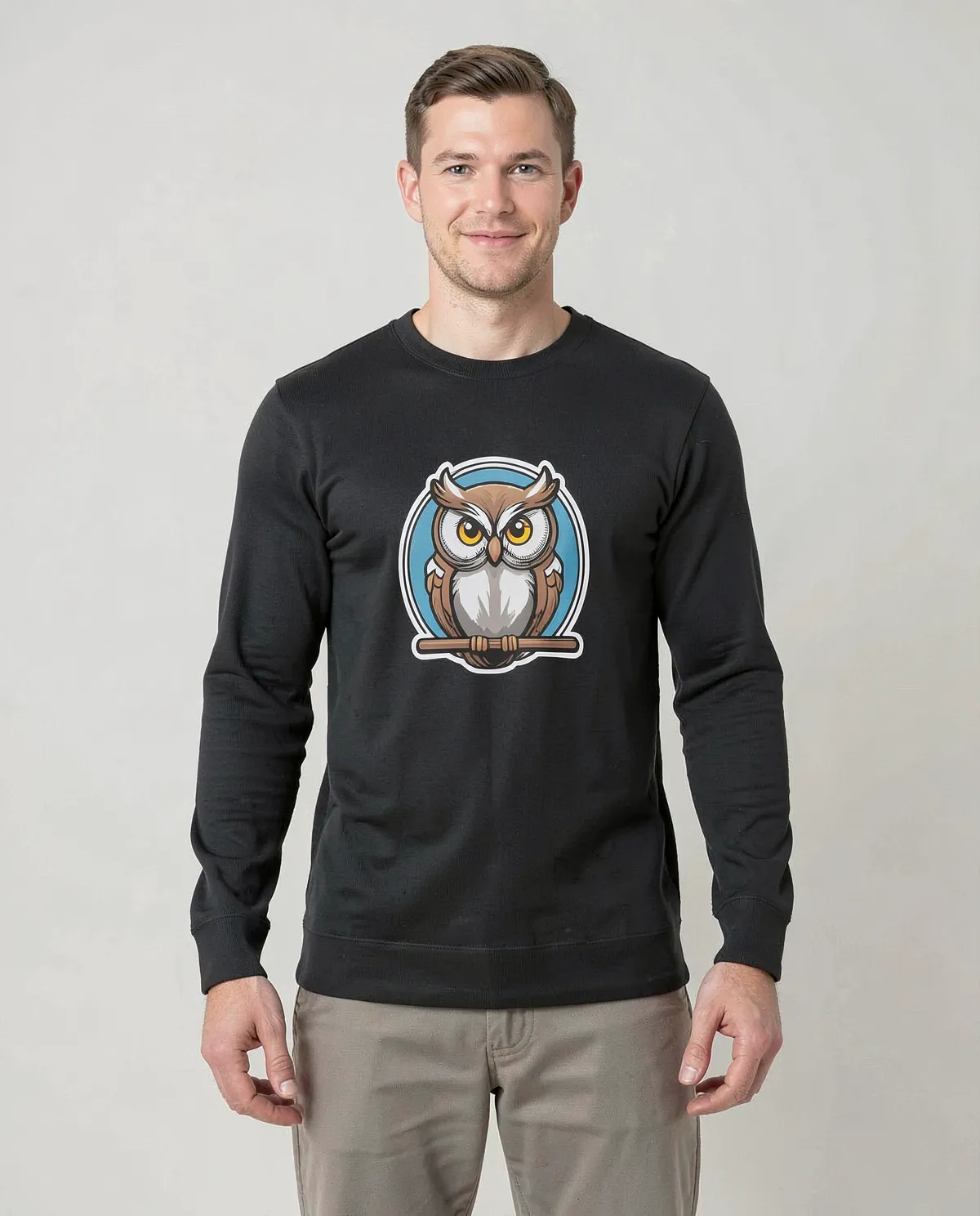 Black Unisex Sweatshirt, 100% Cotton, Ideal for Custom Prints 0