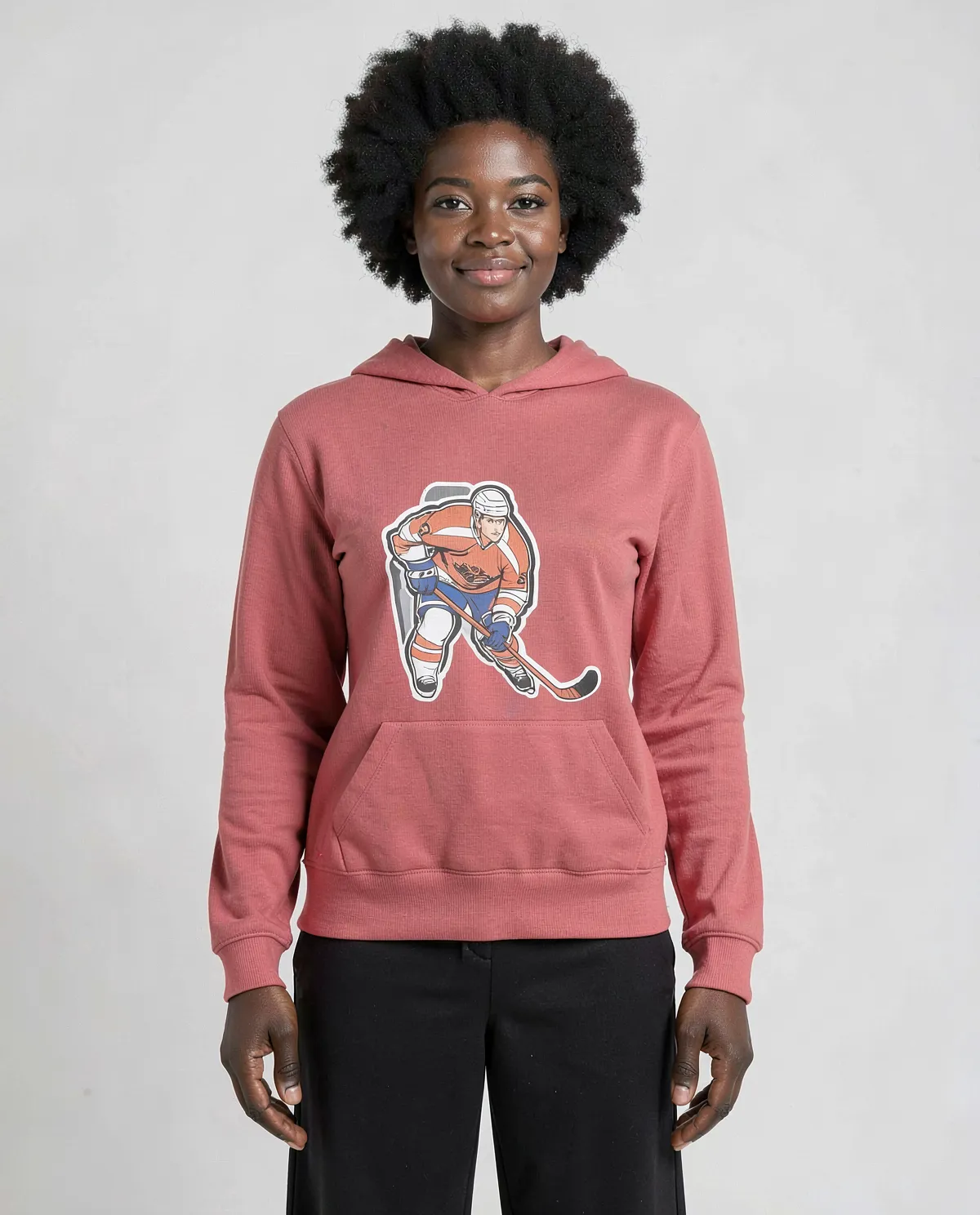 Red Unisex Sweatshirt Soft Organic Cotton Comfort 0