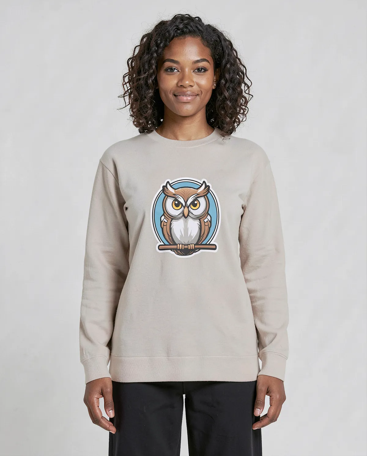 Cream Brushed Sweatshirt – Soft Organic Cotton Comfort 0