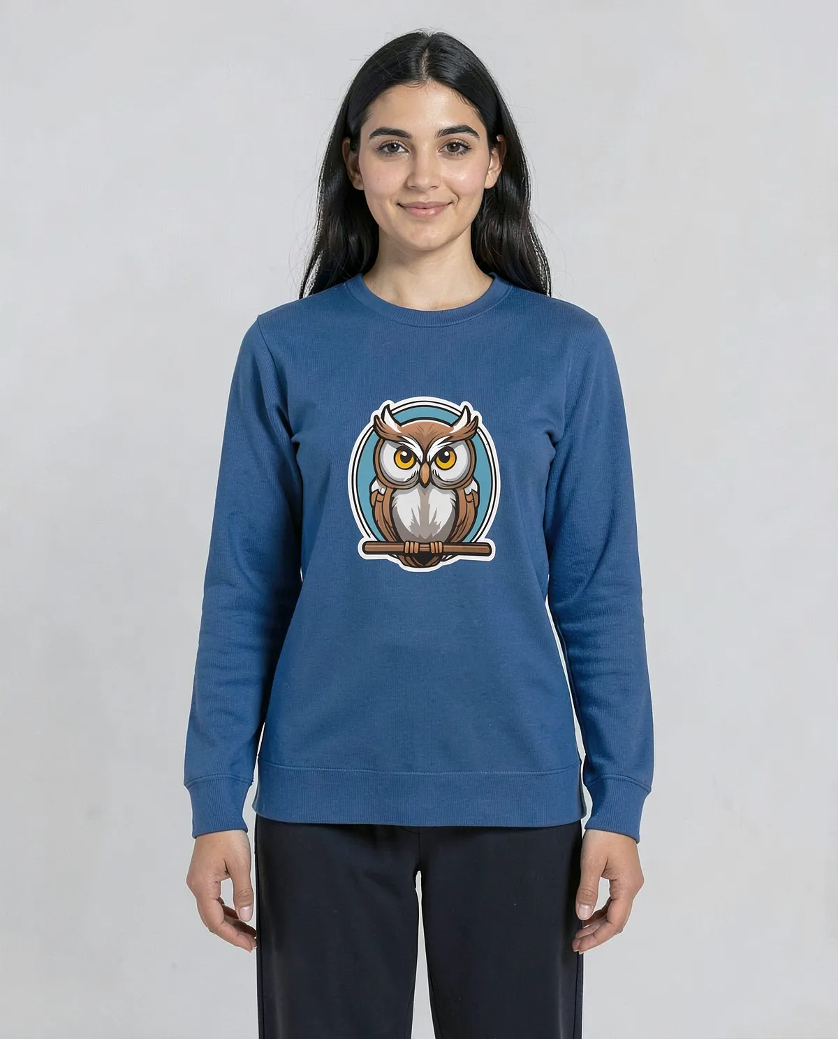 Blue Unisex Sweatshirt with Organic Cotton Comfort 0