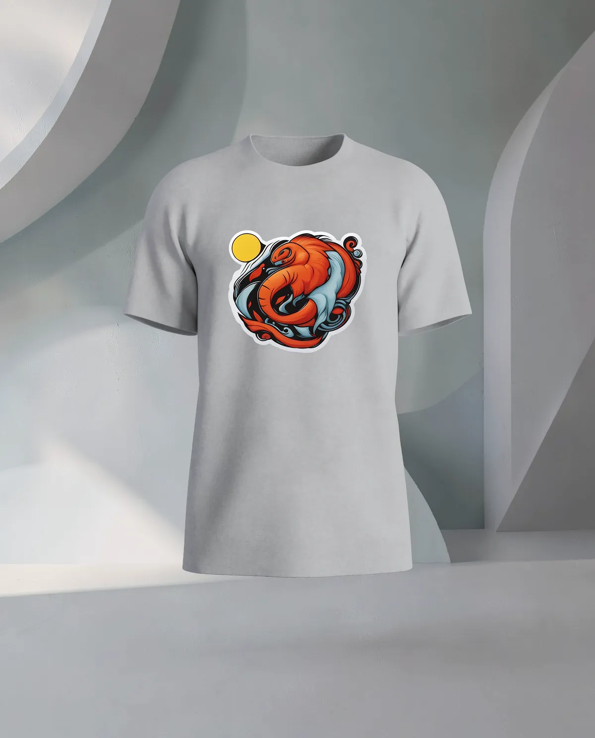 Eco-Friendly Grey T-Shirt with Bold Graphic 59